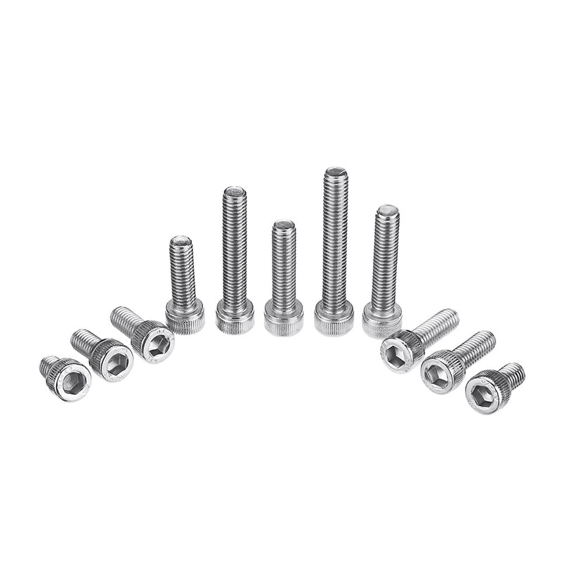 Suleve M6SH2 88Pcs M6 Hex Socket Cap Head Screw Bolts Assortment Set 304 Stainless Steel
