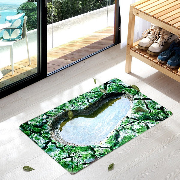 3D Entrance Door Mats Funny Rubber Doormat Fashion Trap Printed Kitchen Rugs