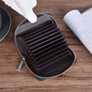 Men and Women RFID Blocking Leather Wallet 12 Slots Credit Card Holder Coin Bag