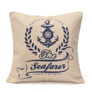 5 Pattern Mediterranean Style Fashion Cotton Linen Beige Pillow Case Home Sofa Decor