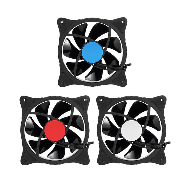 PC Case Fan Computer Ultra Silent LED Lights Cooler Cooling Heatsink Fan