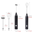 Milk Frother Electric Egg Beater USB Charging Mixer for Coffee Drink Portable