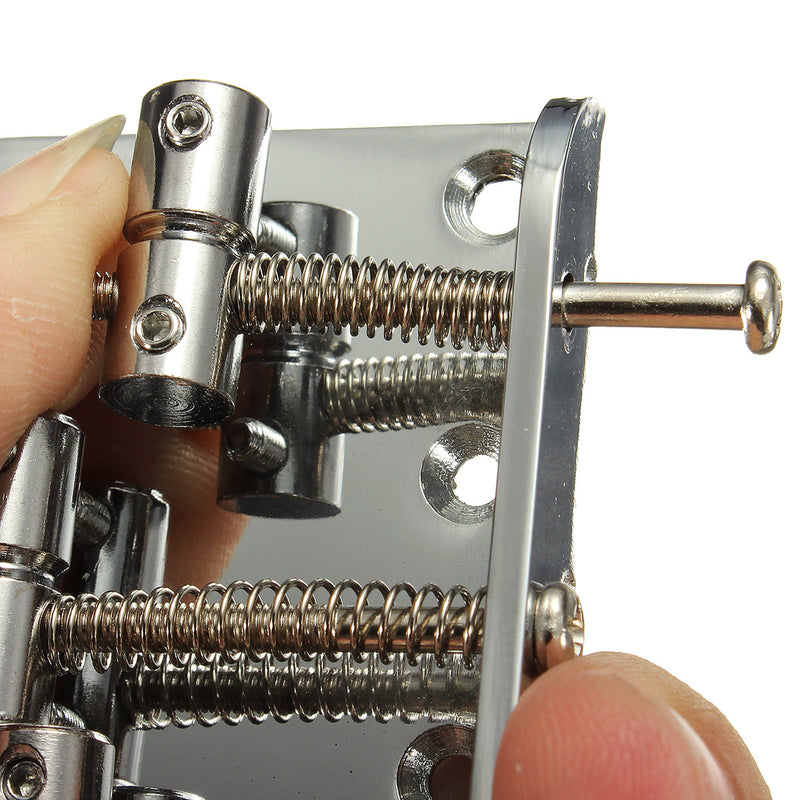 Zebra 4 String Bass Bridge Guitar Tremolo Bridge for Fender Jazz Bass Guitar with 5 Screws