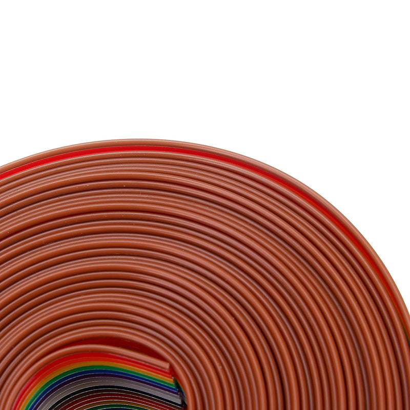 5pcs 5M 1.27mm Pitch Ribbon Cable 20P Flat Color Rainbow Ribbon Cable Wire Rainbow Cable