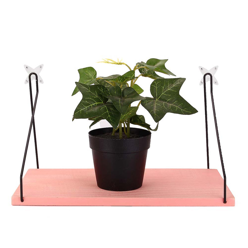 Pink Household Wooden Hanging Holder Wall Mount Rack Creative Home Hooks