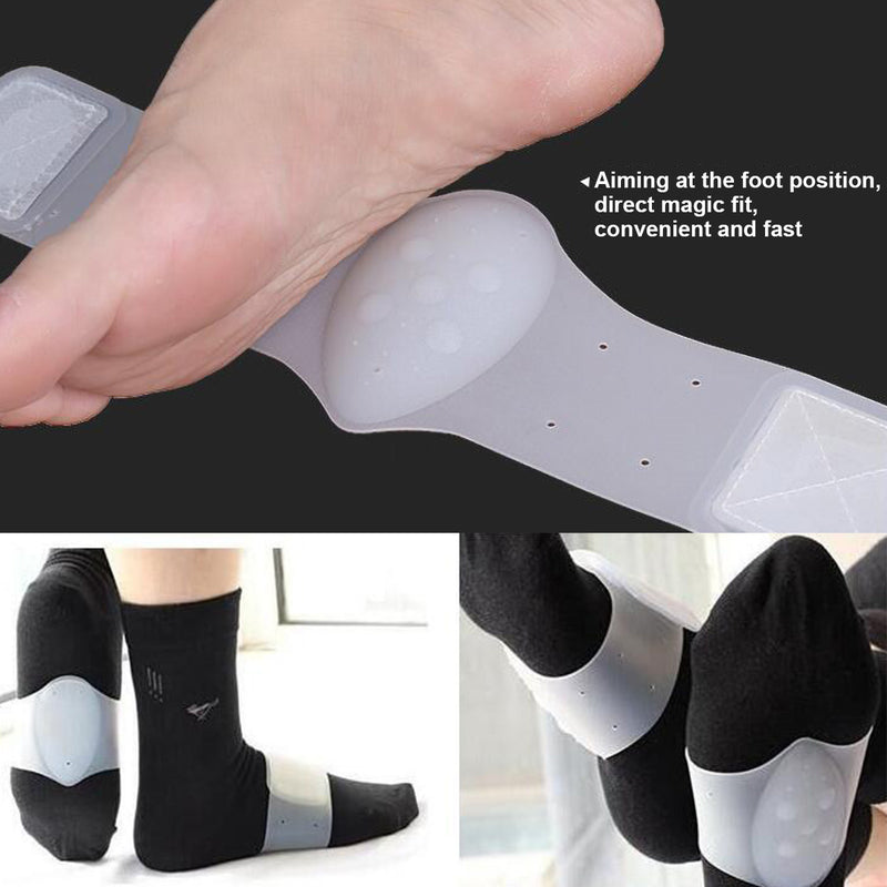 2x Silicone bandage belt Foot Pain Relief Plantar Fasciitis Insole Pads Orthotic Arch Support