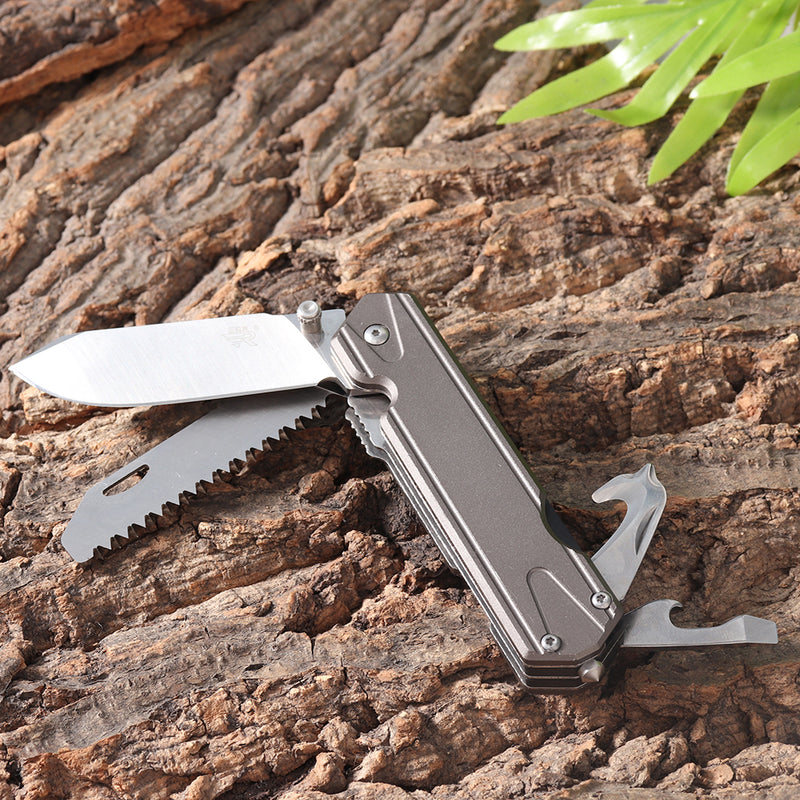 Sanrenmu 7117 Multifunctional  Folding EDC Tools Saw Rope Cutter Screwdriver Bottle Opener Screwdriver Glass Breaker Outdoor Survival