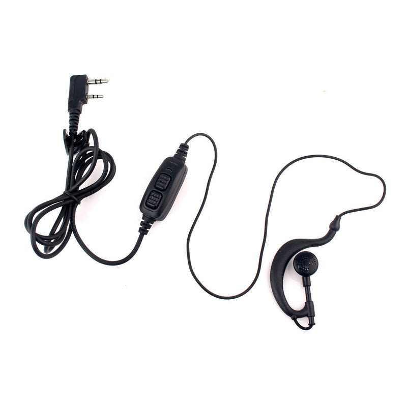 2 PIN PTT Earpiece Headset Earphone Mic For BAOFENG 888S UV5 Two-way Radio Walkie Talkie