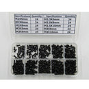 Suleve MXCH2 240Pcs M2/M2.5/M3 Hex Socket Head Cap Screws Carbon Steel Assortment Kit