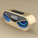 Bakeey 10W Creative Wireless bluetooth 5.0 Speaker Dual Units LED Display Alarm Clock FM Radio TF Card Stereo Speaker with Mic