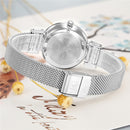 CURREN 9053 Ultrathin Casual Style Women Wristwatch Mesh Steel Band Quartz Watch