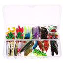 ZANLURE 141pcs/set Fishing Lure Kit Hooks Crankbait Plastic Worms Jigs Artificial Baits With Box