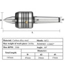 Machifit MT2 Live Center Precision 0.0002 Inch Morse Taper Lathe Tool