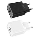 HOCO Dual USB EU Plug Wall Smart Travel USB Charger for Samsung Xiaomi Huawei