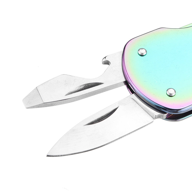 Sanrenmu Three Blade Multifunctional Tools Mini Folding Bottle Opener Outdoor Camping Survival EDC Tools