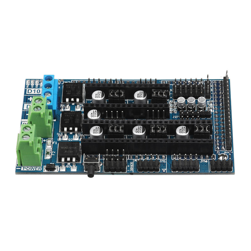 LCD 12864  Display + Mega2560 R3 + Upgrade Ramps 1.6 Base On Ramps1.5 Control Mainboard Kit with 5Pcs A4988 Driver for Reprap 3D Printer