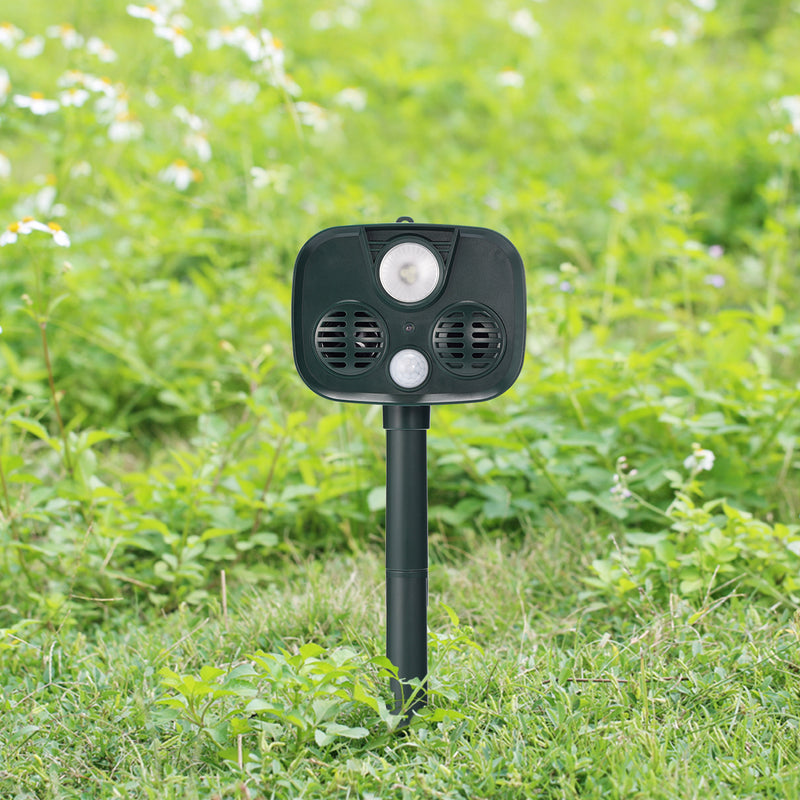 Solar Ultrasonic Repeller bird Outdoor Solar Ultrasonic Pest Animal Repeller PIR Repellent Garden Cat Dog Bird