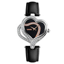 SKMEI 9161 Sweet Love Fashion Style Women Watches Crystal Leather Strap Quartz Watch