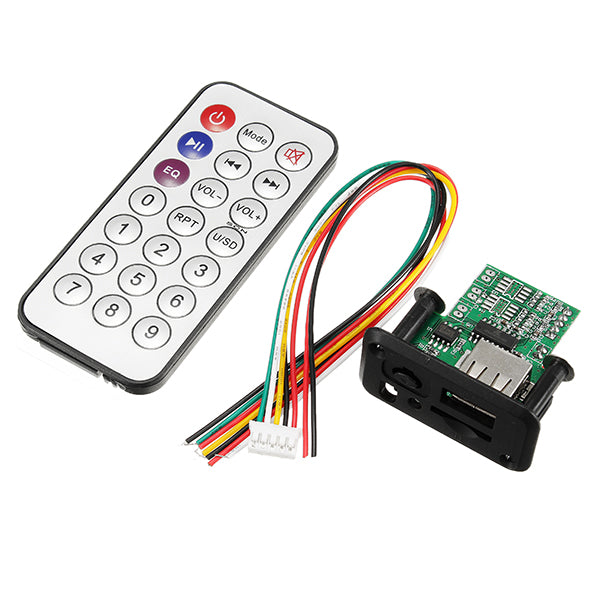 5pcs DC 5V 12V 3W+3W Dual Channel MP3 Decoder Board Decoding Module Support WAV U Disk TF Card USB