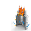 Stainless Steel Camping Wood Stove Picnic BBQ Grill Alcohol Stove