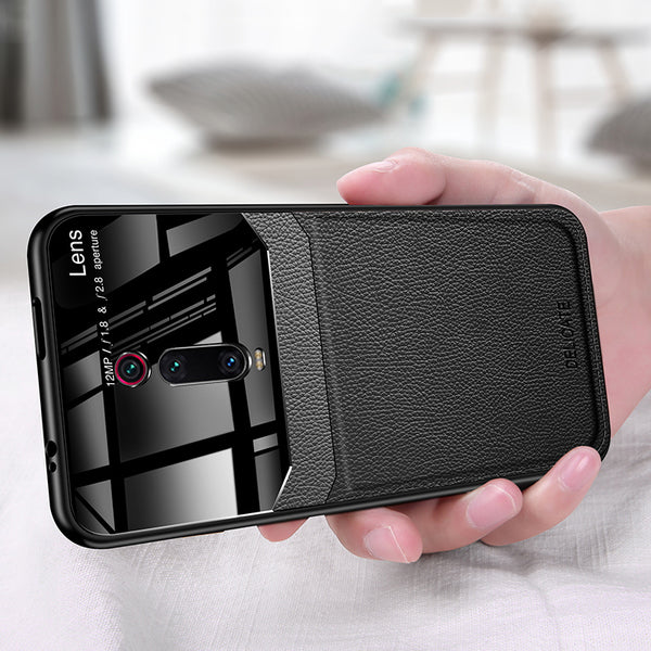 Bakeey Luxury Business PU Leather Mirror Glass Shockproof Protective Case for Xiaomi Mi9T / Xiaomi Mi 9T pro / Xiaomi Redmi K20 / Redmi K20 PRO
