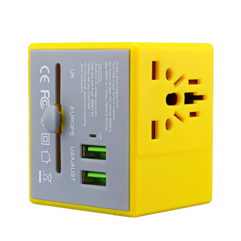 AUGIENB All In One Universal Conversion Plug UK/EU/AU/US Electric Plug Converter AC Power Adapter USB Charger