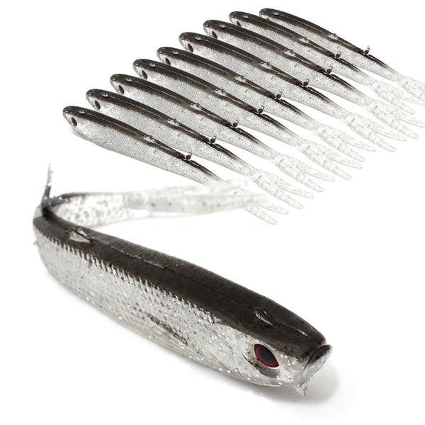 ZANLURE 10pcs Soft Silicone Fishing Lure 9.5cm Fishing Tiddler Bait Fishing Lure Bait