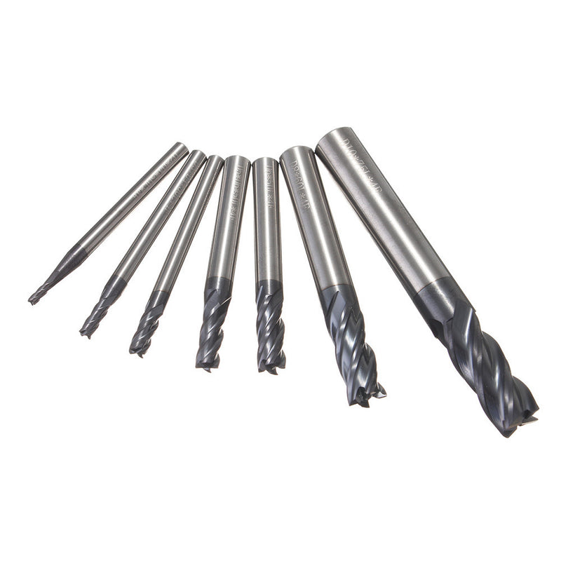 2/3/4/5/6/8/10mm Milling Cutter Tungsten Steel Coated 4 Flutes End Mill Cutter CNC Tool