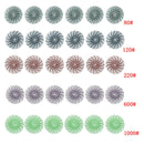 30pcs 25mm Radial Bristle Disc Brushes 80-1000 Grit with 5pcs Mandrel Rotary Adapter