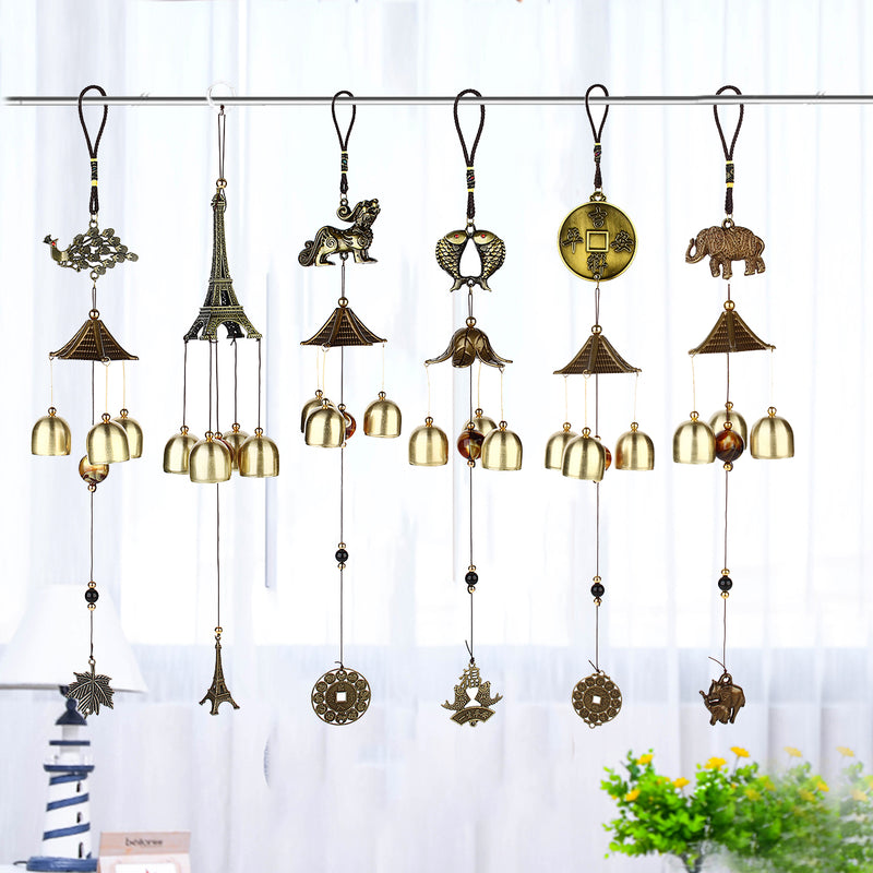 Wind Chimes Bells Lucky Fish Elephant Garden Outdoor Windows Hanging OrnamentDecorations