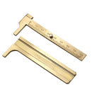 Pocket 12cm/80mm Mini Brass Sliding Ruler Gauge Vernier Calip Metal Copper Brass Straight Ruler Metal Calipers Gauge Micrometer Bead Wires Jewelry Measuring Tools Office School Supplies