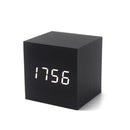 Bakeey LED Digital Retro Glow Alarm Clock Voice Control Snooze Function Desktop Clock For Smart Home