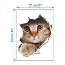 3D Breaking Through The Wall Kit ten Toilet Puppy Small Cartoon Car Stickers