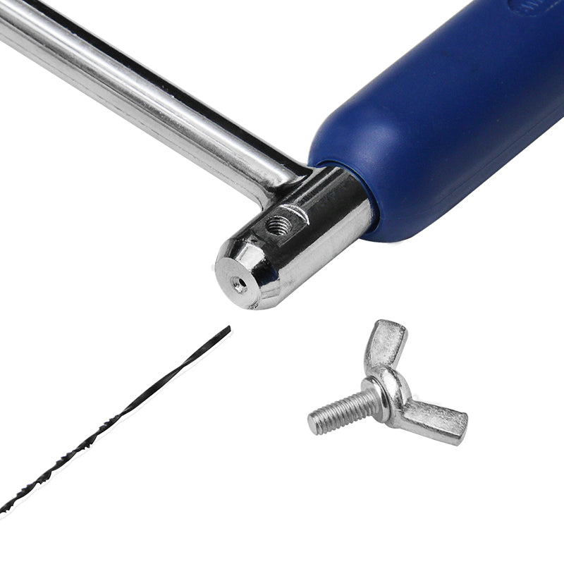 4inch Multifunction Fretsaw Hand Coping Saw Jig Saws Frame Hobby Woodworking Tools with 3Pcs Spiral Blades