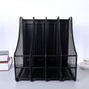 4 Slots Metal File Holder Magazine Book File Organizer Stand Rack Office Desktop Anti-rust File Storage Tools