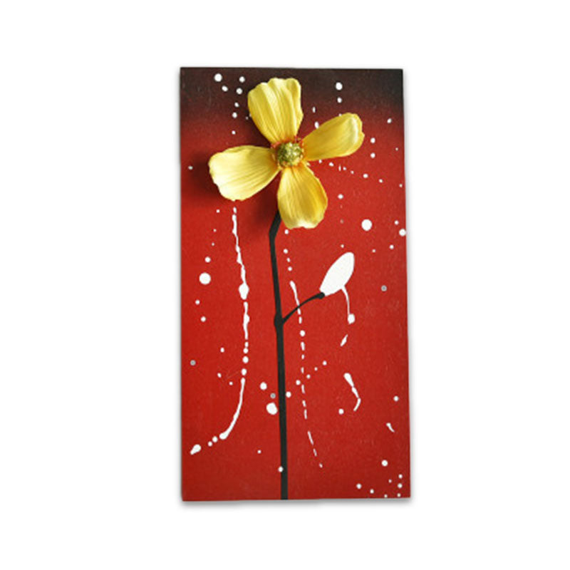 22.5x11.5cm Village Board Painted Flower Creative Wall Bedroom Plants Pendant Haning Decorations