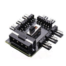 1 to 8 3Pin Fan Hub PWM SATA Molex Splitter PC Mining Cable 12V Power Supply Cooler Cooling Speed Controller Adapter