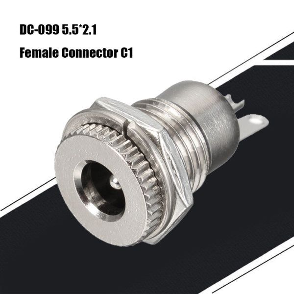 1Pc DC Power Jack Socket Power Outlet Power Socket Female Panel Mount Connector