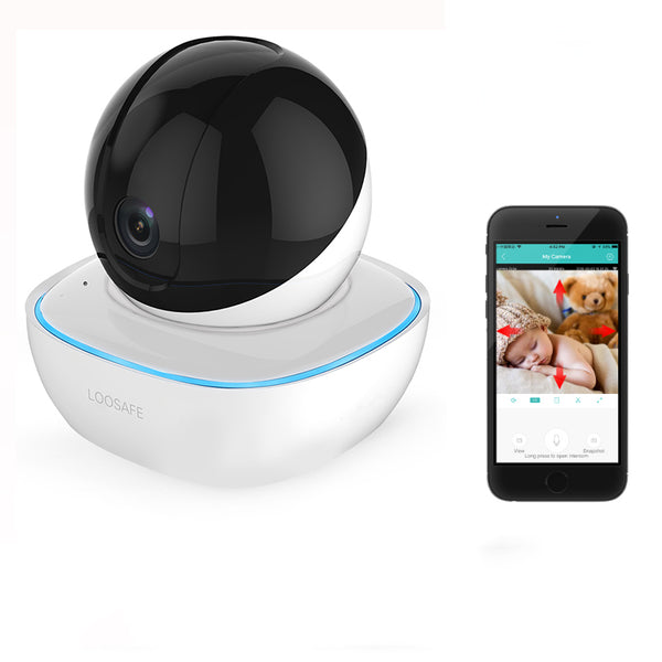 Loosafe V8-S Mini Panoramic 1080P PT 360 Wireless IP Camera H.264 M-otion Detection Home WIFI Camera Baby Monitors