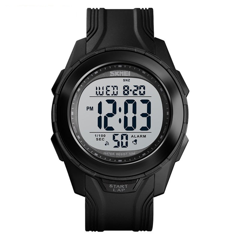 SKMEI 1503 Sport Men Watch 5ATM Waterproof Chronograph Outdoor Student Luminous Display Digital Watch