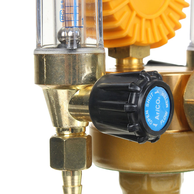 Argon Pressure Reducing Regulator Pressure Gauge 2 Tube Mig Tig Flow Meter Control Valve
