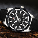 BAGARI 8001 Fashion Men Watch Waterproof Automatic Calendar Luminous Display Quartz Watch