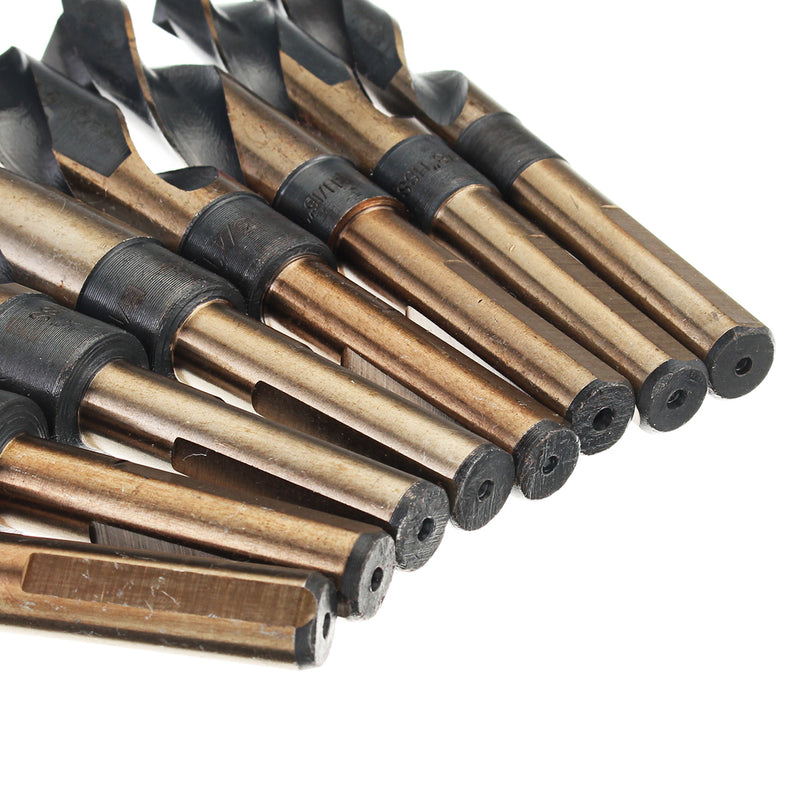 8pcs 1/2 Inch Round Shank HSS Twist Drill Bit Set