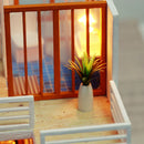 DIY Doll House Furnitures Miniature Doll house Dust Cover Wooden Dollhouse Light House For Dolls Handmade Toys For Children