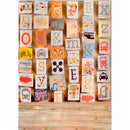 3x5ft Alphabet Picture Board Children Photography Vinyl Background