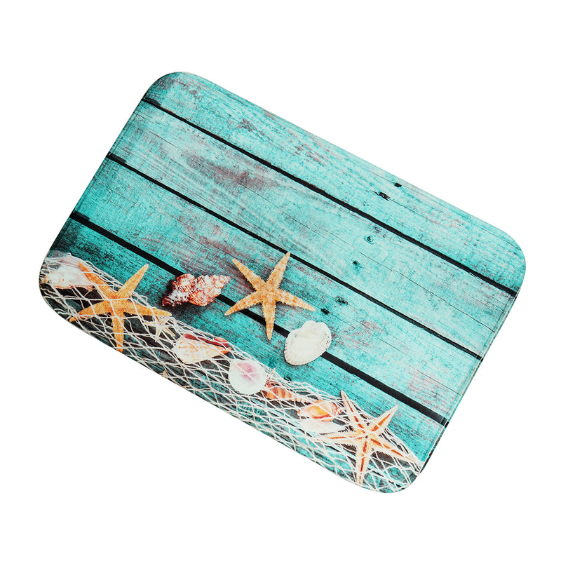 40x60cm Kitchen Bedroom Bathroom Non-Slip Carpet Wood Starfish Pedestal Rug Floor Mat