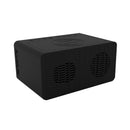 AEC BT508 Wireless Bluetooth Speaker Wireless Charger, USB Charging for Phone Portable Double Alarm Clock FM Radio Subwoofer, Three-range Brightness Adjustment