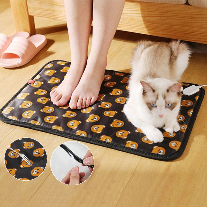 Electric Pet Heating Pad 3 Modes Portable Foldable Waterproof Dog Cat Heated Mat For Indoor & Outdoor