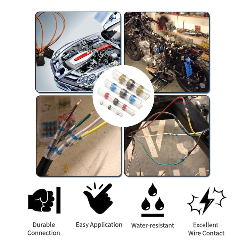300Pcs Assortment Heat Shrink Tube Wire Crimp Wire Connector Solder Sleeve Kit