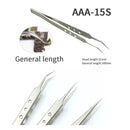 AAA-12S AAA-14S AAA-15S Precision Pointed Tweezers Stainless Steel Clamps Lengthened Medical Anti-Static Tweezer Tool